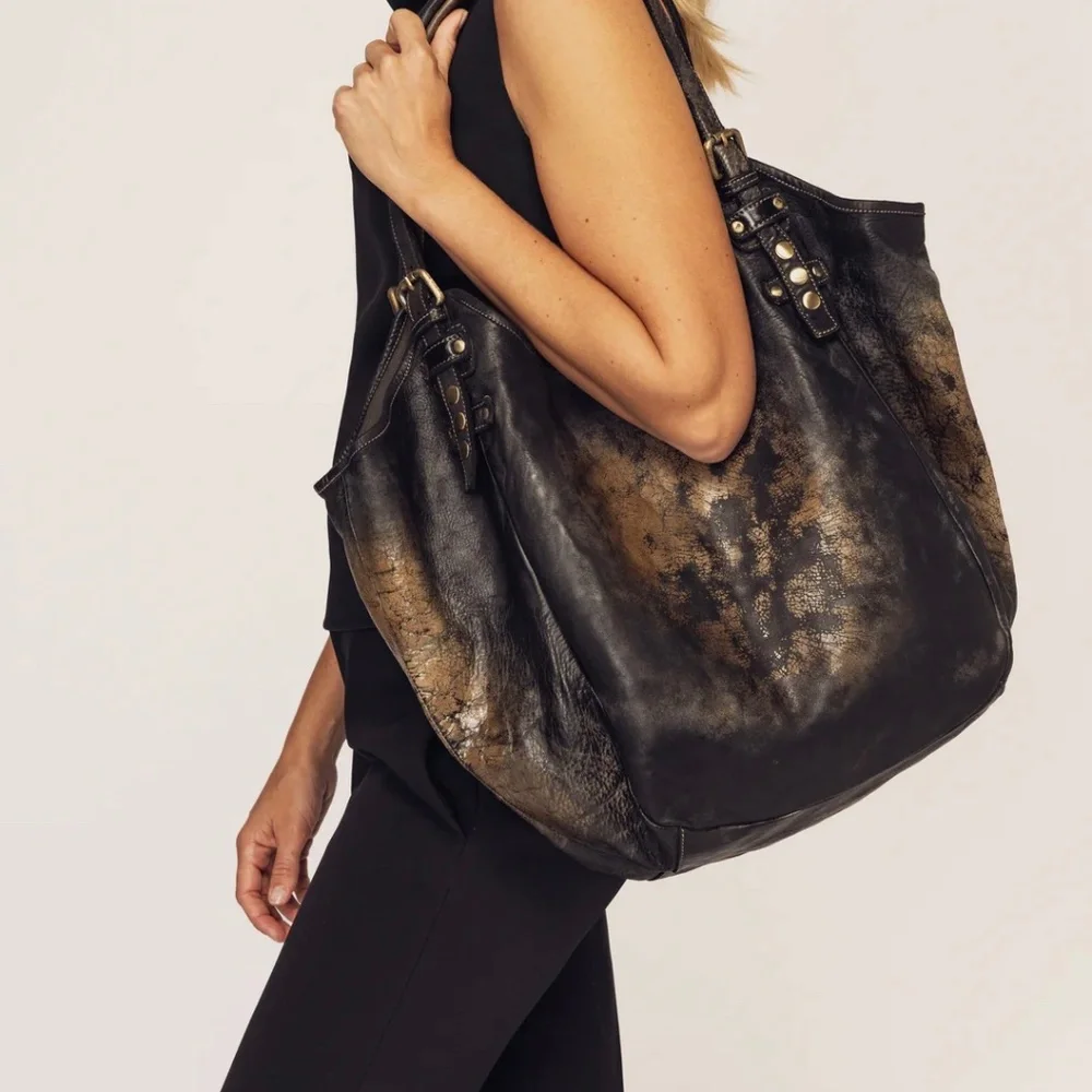 Lusher Soft & Slouchy Hobo - Black Raw Onyx - Sold Out - Picture 1 of 10